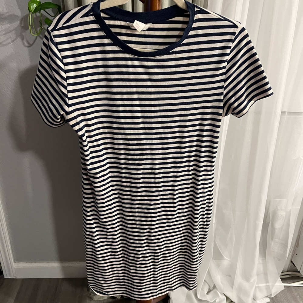 Blue Striped T-shirt Body Con Dress
